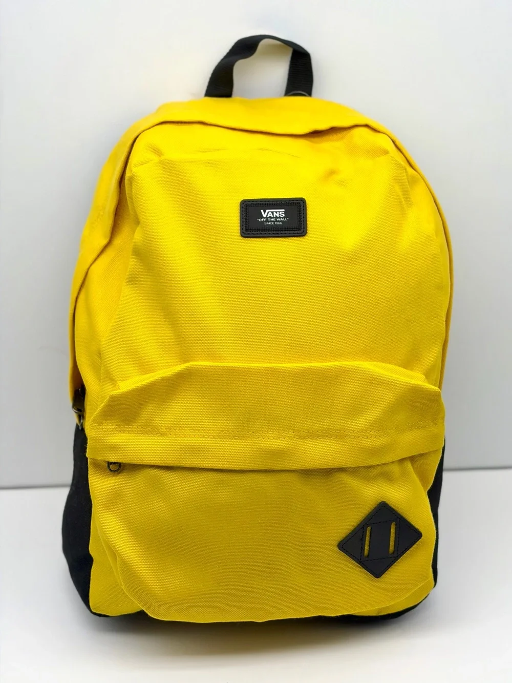 Vans Yellow Canvas Backpack with Black Accents Unisex